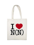 NUMBER  (N)INE " I LOVE NUMBER (N)INE TOTE BAG